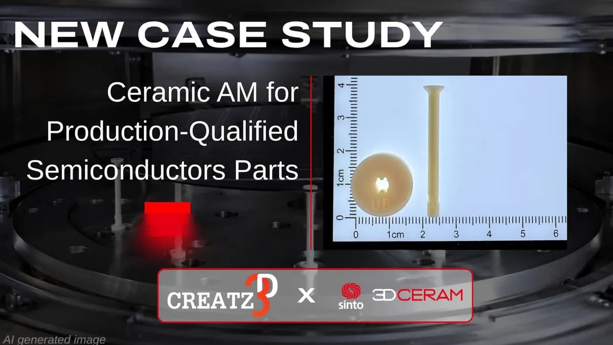 Creatz3D Delivers Locally Produced Ceramic Lift Pins to Semiconductor Foundry in Singapore