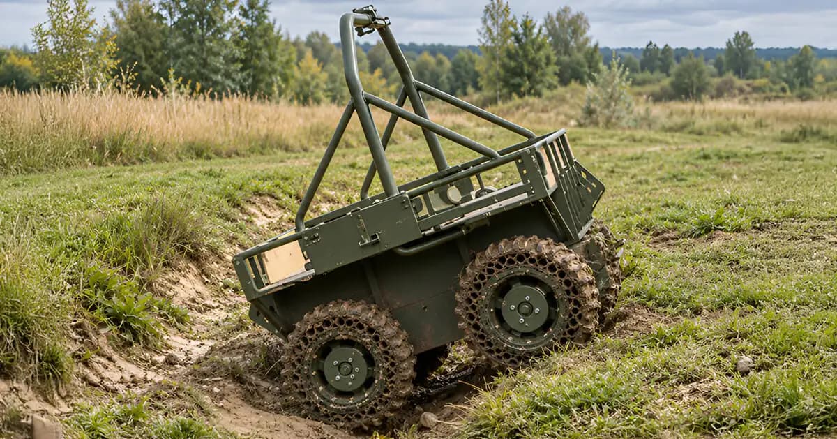 Rodas Sem Ar Impressas em 3D Inovam Desempenho de UGVs