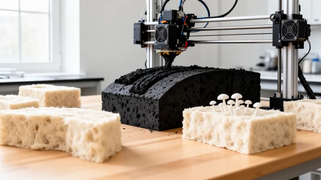 3D打印生物炭-菌丝体复合材料在建筑组件中展现潜力