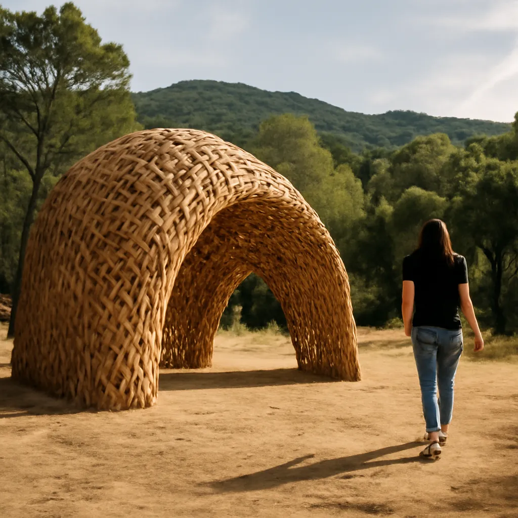 アトリエDARNの「ウーブンパビリオン」:スペインに誕生した持続可能な3Dプリントの驚異